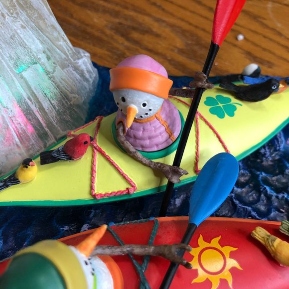Lenox Kayaking with Friends Snowman Collection Birds Lynn Bywaters Figurine Ligh - Picture 10 of 16